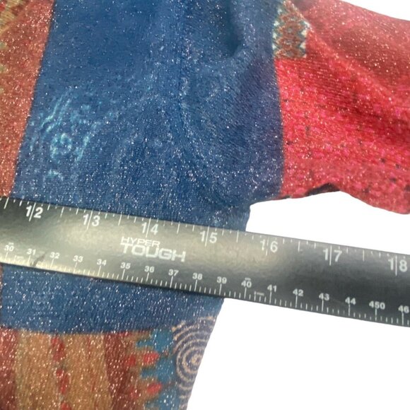 DESIGUAL Women Patchwork Open Front Sweater Sz S Multicolor Long Sleeve 32-13 - Picture 8 of 16